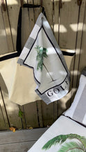 Load image into Gallery viewer, Golf towel - Botanic Palm Tree taupe