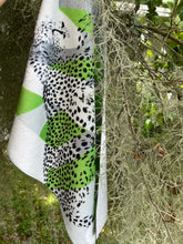 Load image into Gallery viewer, Golf towel - Cheetah2 green