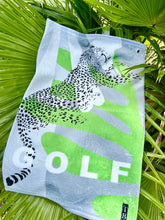 Load image into Gallery viewer, Golf towel - Cheetah2 green