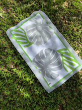 Load image into Gallery viewer, Mini beach towel - The garden of Matisse - Green-Taupe and white