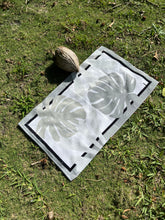 Load image into Gallery viewer, Mini beach towel - The garden of Matisse - Taupe-Black and white