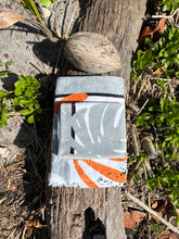 Load image into Gallery viewer, Mini beach towel - The garden of Matisse - Taupe-Black and white