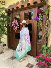Load image into Gallery viewer, Pareo - Sarong - Cheetah Turquoise