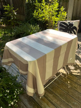 Load image into Gallery viewer, Tablecloth - taupe - large stipes
