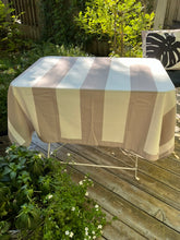 Load image into Gallery viewer, Tablecloth - taupe - large stipes
