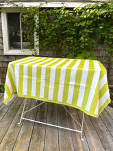 Load image into Gallery viewer, Tablecloth - green fine stipes
