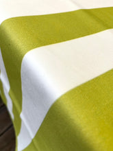 Load image into Gallery viewer, Tablecloth - green fine stipes
