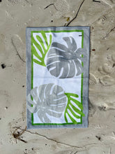 Load image into Gallery viewer, Mini beach towel - The garden of Matisse - Green-Taupe and white
