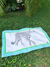 Load image into Gallery viewer, Mini beach towel - Cheetah Turquoise
