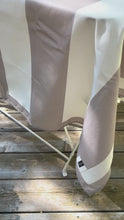 Load and play video in Gallery viewer, Tablecloth - taupe - large stipes
