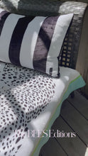 Load and play video in Gallery viewer, Terry Velvet stripes Cushions black and white
